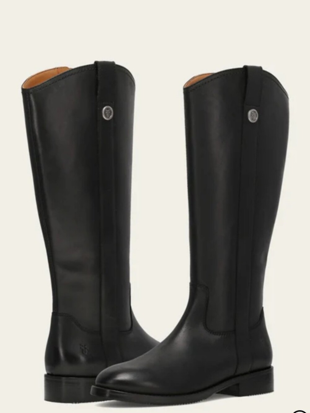 Frye Melissa Button Tall Inside Zip Size 7 Black